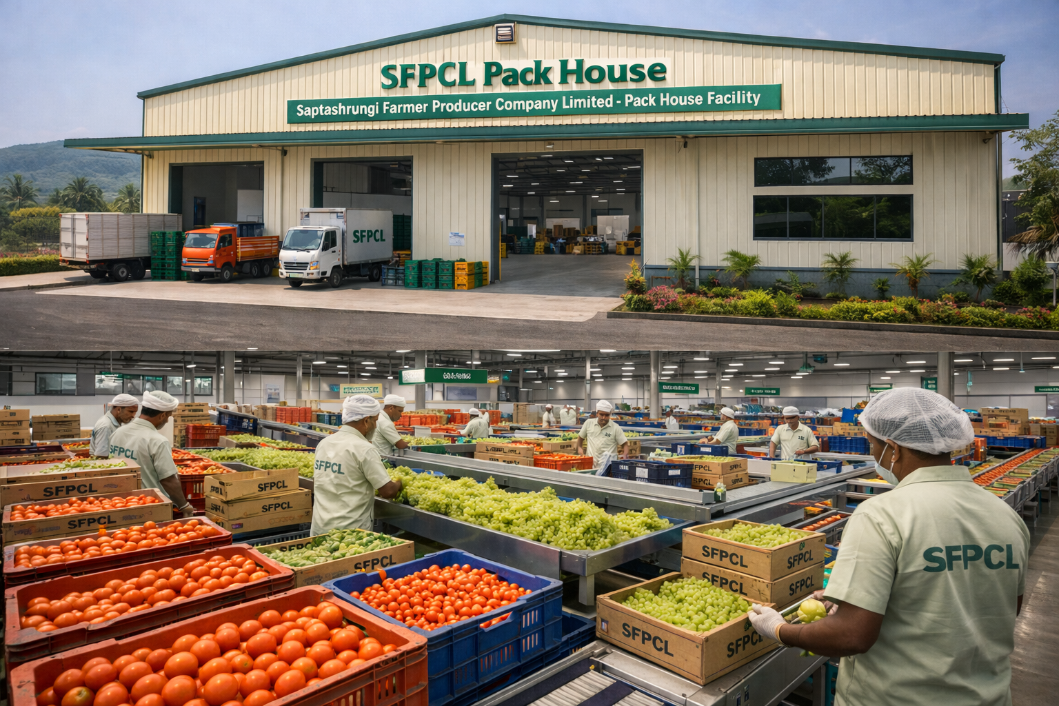 Integrated Grape and Tomato Pack House Operations at Chandikapur